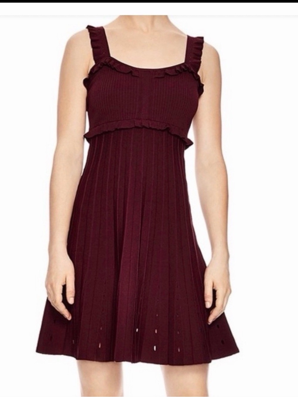 Sandro Paris Women's Purple Stretch Knit Mini Dress size 36 XS
